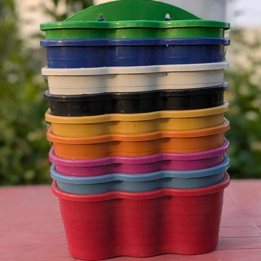 Big Wave design wall pot's