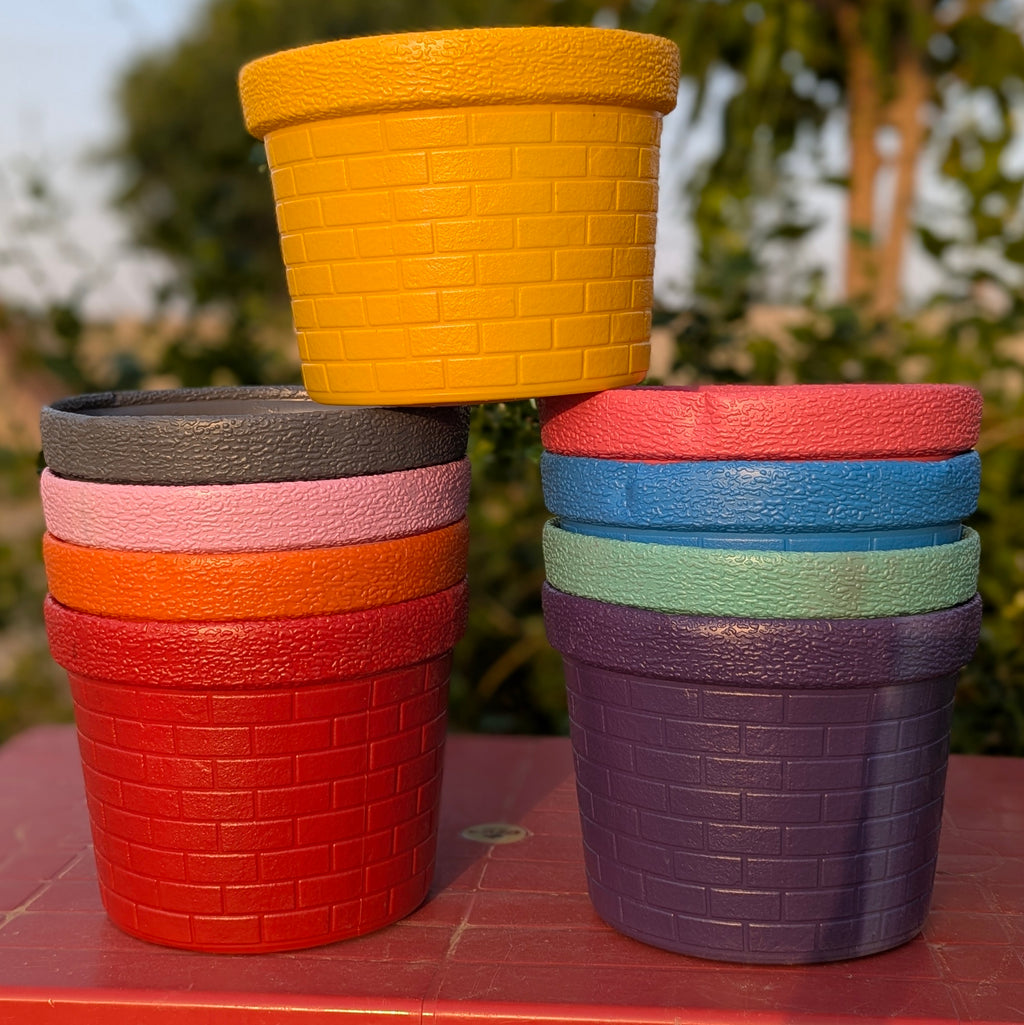 10 inch unbreakable Colorful pot's